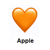 Orange Heart on Apple iOS