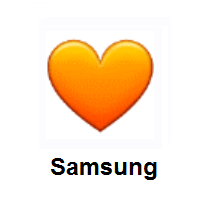 Orange Heart on Samsung