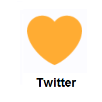 Orange Heart on Twitter Twemoji