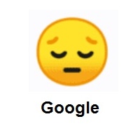 Sleeping: Pensive Face on Google Android