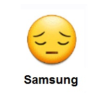 Sleeping: Pensive Face on Samsung