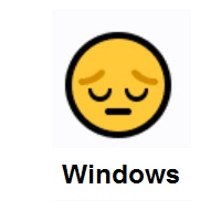 Sleeping: Pensive Face on Microsoft Windows