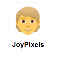 Person Blond Hair on JoyPixels