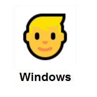 Emojia: Person Blond Hair on Microsoft Windows