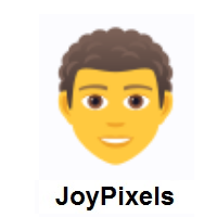 Person: Curly Hair on JoyPixels