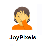 Person Facepalming on JoyPixels