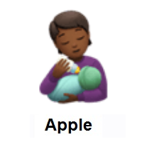 Person Feeding Baby: Medium-Dark Skin Tone on Apple iOS