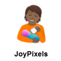 Person Feeding Baby: Medium-Dark Skin Tone on JoyPixels