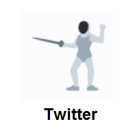 Person Fencing on Twitter Twemoji