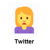 Person Frowning on Twitter Twemoji