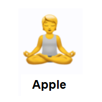 Person in Lotus Position on Apple iOS