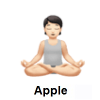 Person in Lotus Position: Light Skin Tone on Apple iOS