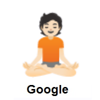 Person in Lotus Position: Light Skin Tone on Google Android