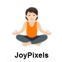 Person in Lotus Position: Light Skin Tone on JoyPixels