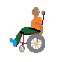 Person In Manual Wheelchair: Medium-Dark Skin Tone