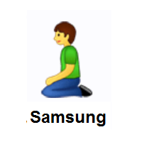 Person Kneeling on Samsung