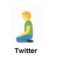 Person Kneeling on Twitter Twemoji