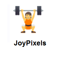 Person Lifting Weights on JoyPixels