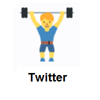 Person Lifting Weights on Twitter Twemoji