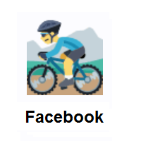 Person Mountain Biking on Facebook