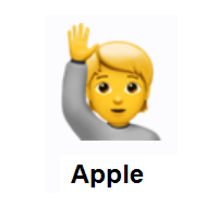 Person Raising Hand on Apple iOS