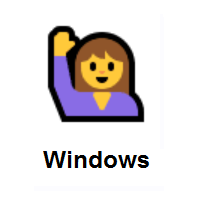 Person Raising Hand on Microsoft Windows