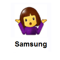 Person Shrugging on Samsung