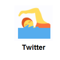 Person Swimming on Twitter Twemoji