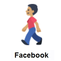 Person Walking: Medium Skin Tone on Facebook