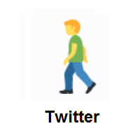 Pedestrian: Person Walking on Twitter Twemoji