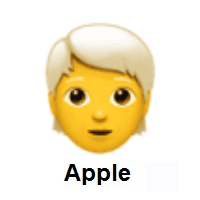Person: White Hair on Apple iOS