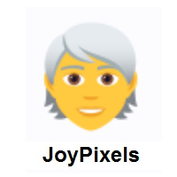 Person: White Hair on JoyPixels