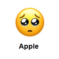 Pleading Face on Apple iOS