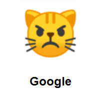 Pouting Cat Face on Google Android