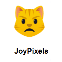 Pouting Cat Face on JoyPixels