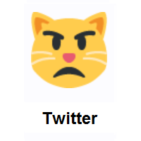 Pouting Cat Face on Twitter Twemoji