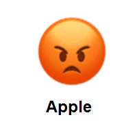 Sorrowful: Pouting Face on Apple iOS