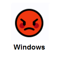 Sorrowful: Pouting Face on Microsoft Windows