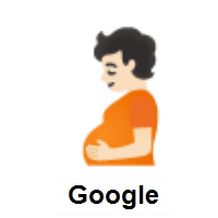 Pregnant Person: Light Skin Tone on Google Android