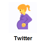Pregnant Woman on Twitter Twemoji