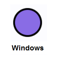 Purple Circle on Microsoft Windows