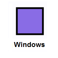 Purple Square on Microsoft Windows