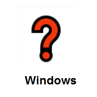 Question Mark on Microsoft Windows