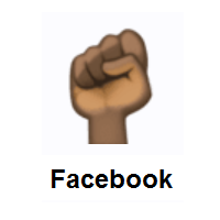 Raised Fist: Dark Skin Tone on Facebook