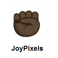 Raised Fist: Dark Skin Tone on JoyPixels