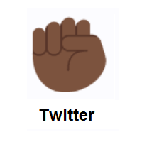 Raised Fist: Dark Skin Tone on Twitter Twemoji