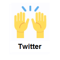 Raising Hands on Twitter Twemoji