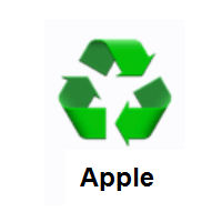 Recycling Symbol on Apple iOS