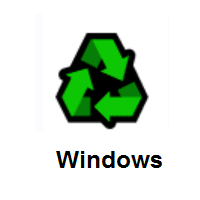 Recycling Symbol on Microsoft Windows