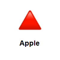 Red Triangle Pointed Up on Apple iOS